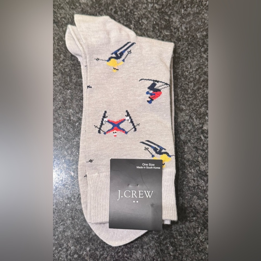 NWT - Men’s J. Crew Grey Ski Pattern Socks